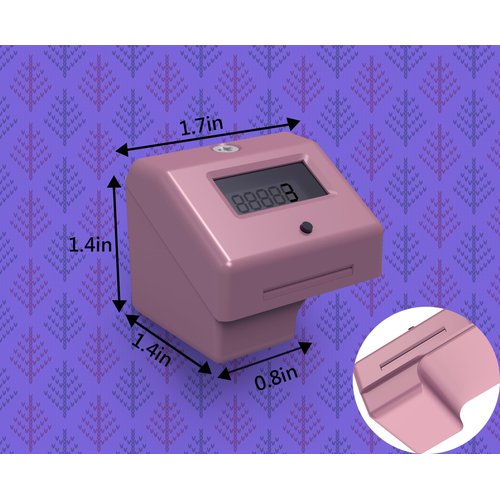 AIDILER Knitting Machine Counter, Circular Knitting Machine Counter, Suitable for Sentro 32.40.48 Needle Row Counter（Pink）