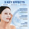 AQILUN Deep Collagen Anti Wrinkle Lifting Mask, Coco Beauty Bio Collagen Mask, Deep Hydrating Firming Overnight Hydrogel Mask, Pore Minimizing, Elasticity Improvement(5PCS)