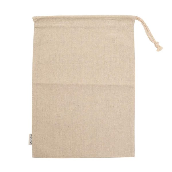 Augbunny Cotton/Linen Blend 11- by 15-inch Muslin Produce Bags with Drawstring, 6-Pack