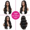 X-TRESS Body Wave Lace Front Wigs 13x1 Small Lace Synthetic Wavy Wig for Women Heat Friendly Swiss Lace with Baby Hair 23 Inches Dark Brown