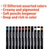 Generic 12 Colors Retractable Waterproof Eyeliner Set, Roll It Up Auto Eye Liner Pencil, Deep and Rich in Color, Long Lasting Fade Resistant