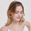 ANBALA Beaded Headbands for Women Girls Crystal Dressy Headbands Rhinestone Headband for Women Diamond Thin Headbands for Girls Hair Bling Sparkly Headband for Women (Black Silver Gold)