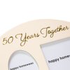 Haysom Interiors Contemporary 50 Years Together Then and Now Golden Anniversary Light Beige Frame with Double Silver Rings | Beautiful 50th Anniversary Picture Frame