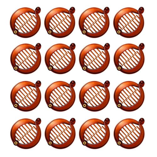 16pcs 2.5" Hair Clips Hair Combs Round Pins Banana Clip Ponytail Holder Hair Accessories for Women Girls, Coffee