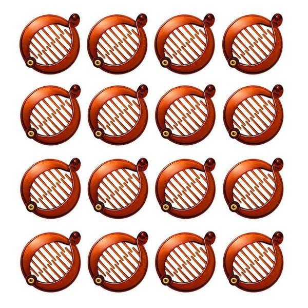 16pcs 2.5" Hair Clips Hair Combs Round Pins Banana Clip Ponytail Holder Hair Accessories for Women Girls, Coffee