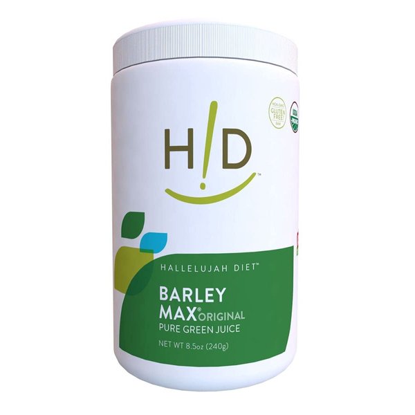 Hallelujah Diet Organic BarleyMax - Barley Grass Juice and Alfalfa Juice Powder, Vegan Formula, Plant-Based Dietary Supplement, Health Food Products, Original, 8.5 Ounce Bottle (60 Day Supply)