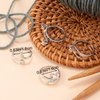 HINZIC 4Pcs Knitting Crochet Ring, Adjustable Crochet Tension Ring for Crocheting Finger Crochet Ring Accessories, Cat Yarn Guide Ring Knitting Crochet Accessories Crafts Cat Ears Ring
