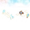 LUOZZY 20 Pcs Hot Air Balloon Airplane Balls Stars Cloud Cake Toppers for Birthday Sky Theme Party Decorations Supplies