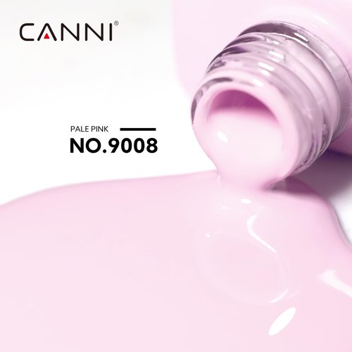 CANNI Light Pink Gel Nail Polish, 1Pcs Baby Pink Gel Polish Soft Pale Pink Color Nail Polish Gel High Gloss Soak Off U V Gel Nail French Nail Manicure Salon DIY