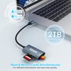 Vanja SD 4.0 Card Reader, 2 in 1 Memory Card Reader SD Card to USB Adapter, for Camera SD, SDXC, SDHC, MMC, RS-MMC, Micro SD, Micro SDXC, Micro SDHC, UHS-II and UHS-I Cards