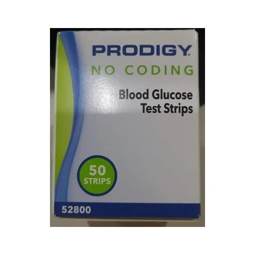 Prodigy No Coding Blood Glucose Test Strips - 50 strips, Pack of 2