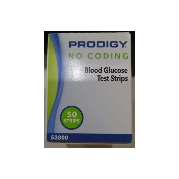 Prodigy No Coding Blood Glucose Test Strips - 50 strips, Pack of 2