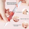 Gel Remover for Nails, 2 Pack Nail Polish Remover with Cuticle Oil Pen And Nail Buffer & Cuticle Pusher Manicure Tools, 3-5 Minutes Professional Quick Remove Polish, No Soaking or Wrapping