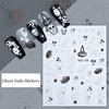4Sheets 5d Embossed Halloween Nail Stickers Decals Skeleton Spider Web Nail Art Stickers Scary Skeleton Devil Nail Supplies Sliders Cute Ghost Nail Decorations elf-Adhesive Nail Sticker for Women Girl