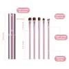 5Pcs Eyeshadow Brush Set, Portable Eye brushes, Premium Eye Makeup Brush, Eyeliner Brush, Angled Brush by YUESHENNAN (pink).
