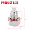 M14 x 1.5MM Stainless Steel Magnetic Oil Drain Plug with Neodymium Magnet Fits for Honda Acura Ford GM Mazda Hyundai KIA and More Vehicles