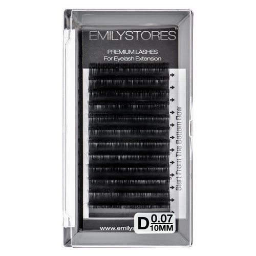 EMILYSTORES Eyelash Extensions 0.07mm Thickness D Curl Length 10mm Single Size Rapid Volume Eyelash For Lash Extensions, Easy Fan Blooming Flower Lashes, Self Fanning Lashes, (0.07,D,10mm)