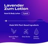 Zum Indigo Wild Hand & Body Lotion - Natural Hand Lotion for Dry Hands - Body Lotion for Women & Men - Body Moisturizers Include Shea Butter, Jojoba Oil & More - Lavender Scent - 6 fl oz (2 Pack)