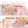 Beetles Nail Art Brushes Set Gel Polish Nail Art Design Pen Painting Tools with Detail Brush, Gradient Brush and Nail Round Pen for Salon DIY at Home Manicure