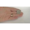 Small silver tone metal flower leaf alligator hair claw clip clamp fine hair