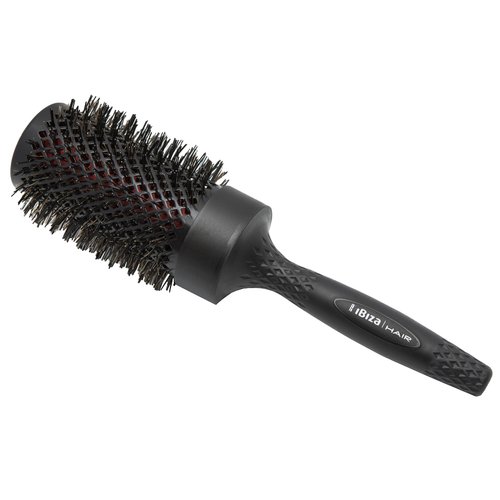 Ibiza Hair Professional Ceramic Round Brush (RB5, 53mm), Carbon Fiber/Nylon Bristles & Beech Wood Core to Absorb Heat & Protect Hair from Damage, Adds Shine to All Hair Types, For Volume & Waves