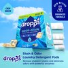 Dropps Odor & Stain Biobased Power Laundry Detergent Pods, Clean & Crisp (64 Count) - HE Compatible Laundry Pods for Fresh Clothes - Laundry Soap Supplies & Recyclable Paperboard Packaging