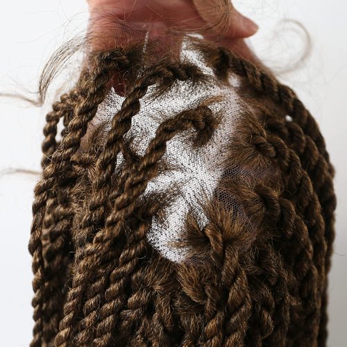 Healthlif Swiss Lace Braided Wigs For Black Women Box Braid Wig With Baby Hair Premium Synthetic Cornrow Braid Wig 31 Inch Braided Lace Front Wigs # 1B/27T Black Mix Blonde