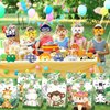 XIPEGPA 88 PCS Jungle Safari Party Favors Set Wild Animals Theme Bags Masks Stickers Slap Bracelets for Birthday Baby Shower Goodie Bag Fillers Jungle Safari Party Supplies