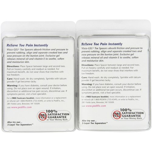 PediFix Visco-Gel Toe Spacers - Small (Pack of 2)