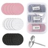 60Pcs Sanding Paper Discs 25mm Replacement Foot Sandpaper Discs Bits for Electric Callus Remover Dead Skin Pedicure(Pink, White, Black)