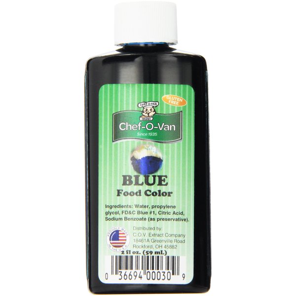 Chef-O-Van Food Coloring, Blue, 2 Oz