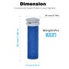 6 Pack Blue Extra Coarse Replacement Roller Refills Compatible with Scholl Express Pedi Foot Smoother Include a Cleaning Brush