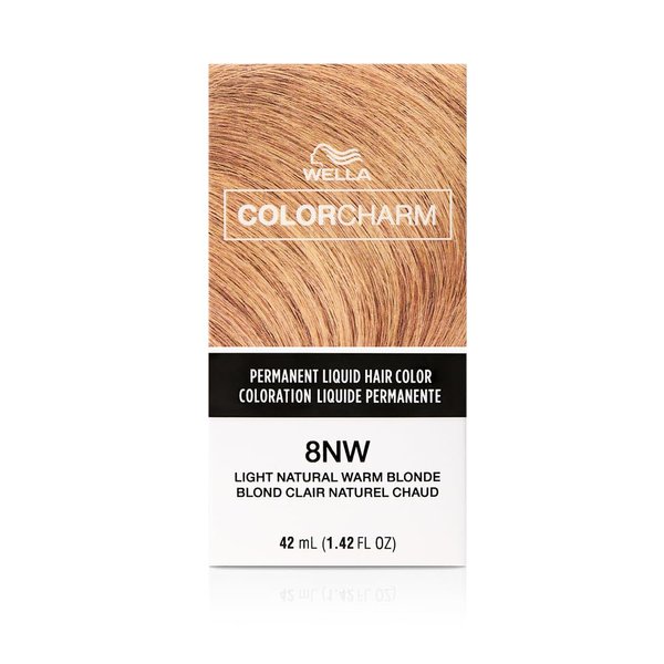COLORCHARM Permanent Liquid Hair Color for Gray Coverage, 008NW Light Natural Warm Blonde