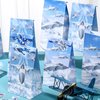 Sanwuta 24 Pcs Airplane Goodie Bags with 50 Pcs Stickers Airplane Party Favors Candy Bags Themed Paper Airplane Birthday Decorations for Party Supplies