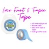 Walker Tape Lace Front Wig Blue Support Tape 1/2" x 12yd Double Sided Tape Roll for Toupee, Wigs, Hair Extensions Made in The U.S.A. (Tape Strips, 1/2" X 12yd)