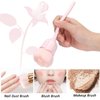 HYWWPFLAY 1Pc Acrylic Nail Brush Cleaner Nail Brushes for Cleaning Dust Dip Powder Makeup Blush Brush Dust Brush for Acrylic Nails Nail Powder Brush Manicure Brush Nail Art Tools (Pink)