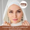 Crowye 20 Pieces Chunni Clips with Safety Pins 10 Teeth Wig Clips Strong Dupatta Grip Clip Flat Dupatta Setting Clips Hair Extension Clips for Woman Hijab Veil Hair Extensions Hairpieces(Brown)