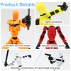 Fugacus Titan 13 Action Figure, Dummy 13 Action Figure Lucky 13 Action Figure T13 Action Figure 3D Multi-Jointed Movable, T13 Action Figure Toy (Yellow)