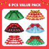 JOYIN 6PCS Christmas Clothing for Doll Plush Dance Skirt Set, 6 Designs Festive Looks, Cute Dresses for Xmas Kids Toddler Doll Couture Costume Accessories, Xmas Decorations Holiday Specials