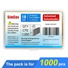 SimCos 18 Gauge 1/4" Narrow Crown Staples, 1-Inch, Galvanized Project Pack for 18 GA Pneumatic or Electric Stapler or Staple Gun (1000)