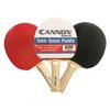 Cannon Sports Ping Pong & Table Tennis Paddles with Rubber Face & Wooden Handles (Red/Black)