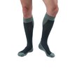 JOBST 7528911 Sport Knee High 15-20 mmHg Compression Socks, Black/Grey, Medium