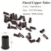 Flare Copper Tubes 3.0mm Micro Rings Links Beads Non-Silicone Flared Euro Locks Hair Staples Tools for I-tip Hair Extensions (500Pcs, Dark Brown)