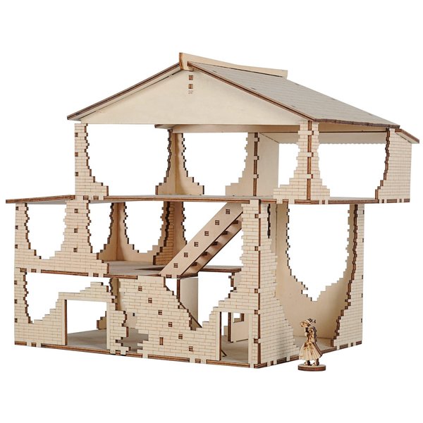 DND Tavern Terrain Wood Laser Cut 3D Fantasy Inn Miniature 28mm Scale for Dungeons and Dragons, Warhammer 40k and Other Tabletop RPG