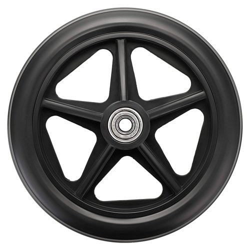 OwnMy 2PCS of 6 Inch Rubber Wheel Replacement Wheelchair Front Wheels Rollator Walker Anti-Slip Replacement Casters Rollers Wheels Universal Wheelchair Replacement Wheel Accessories, Black