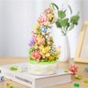 Flowers Botanical Collection Music Rotating Box Building Block with Light (575 PCS), Compatible with Lego Mother's Day, Valentine and Birthday Gifts