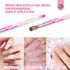 SAVILAND 5pcs Acrylic Nail Brush Set - Size 4/8/10/14/16 Professional Acrylic Nail Brush for Acrylic Application Acrylic Nails Extension & Carving for Nail Salon Home DIY