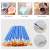 20 Strips 120 Pots Empty Paint Pots Strips With Lid Mini Clear Storage Containers and 40 Pieces Paint Brushes Painting Arts Crafts Supplies for Classrooms Schools Paintings Art Festivals(3 ml/ 0.1 oz)