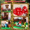 Vziimo Mushroom House Building Set, Creative Mushroom Garden Model Kits for Adults, 1346PCS Micro Bricks Collectible Ideals Gifts for Teens Kids 12+