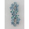 Faship Gorgeous Aqua Crystal Flower Barrette Clip